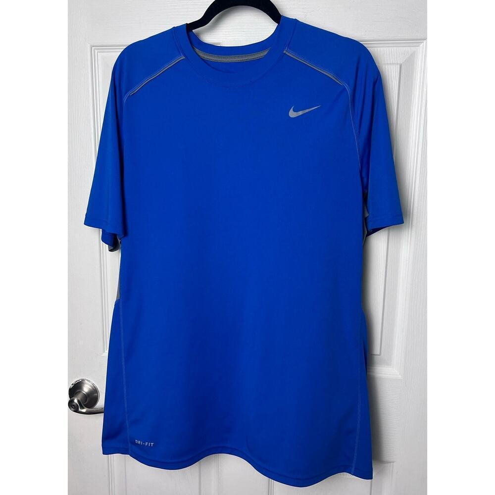 Nike Dri-Fit Men's Short Sleeve Crew Neck Blue T-Shirt Size Large